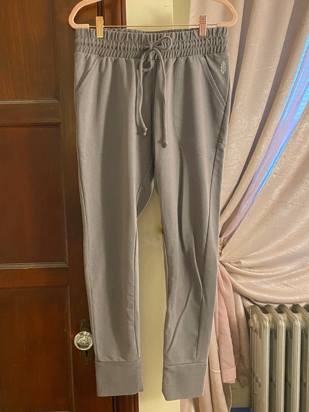 Free People FP Movement Gray Slim Drawstring Jogger Pants Women’s Medium